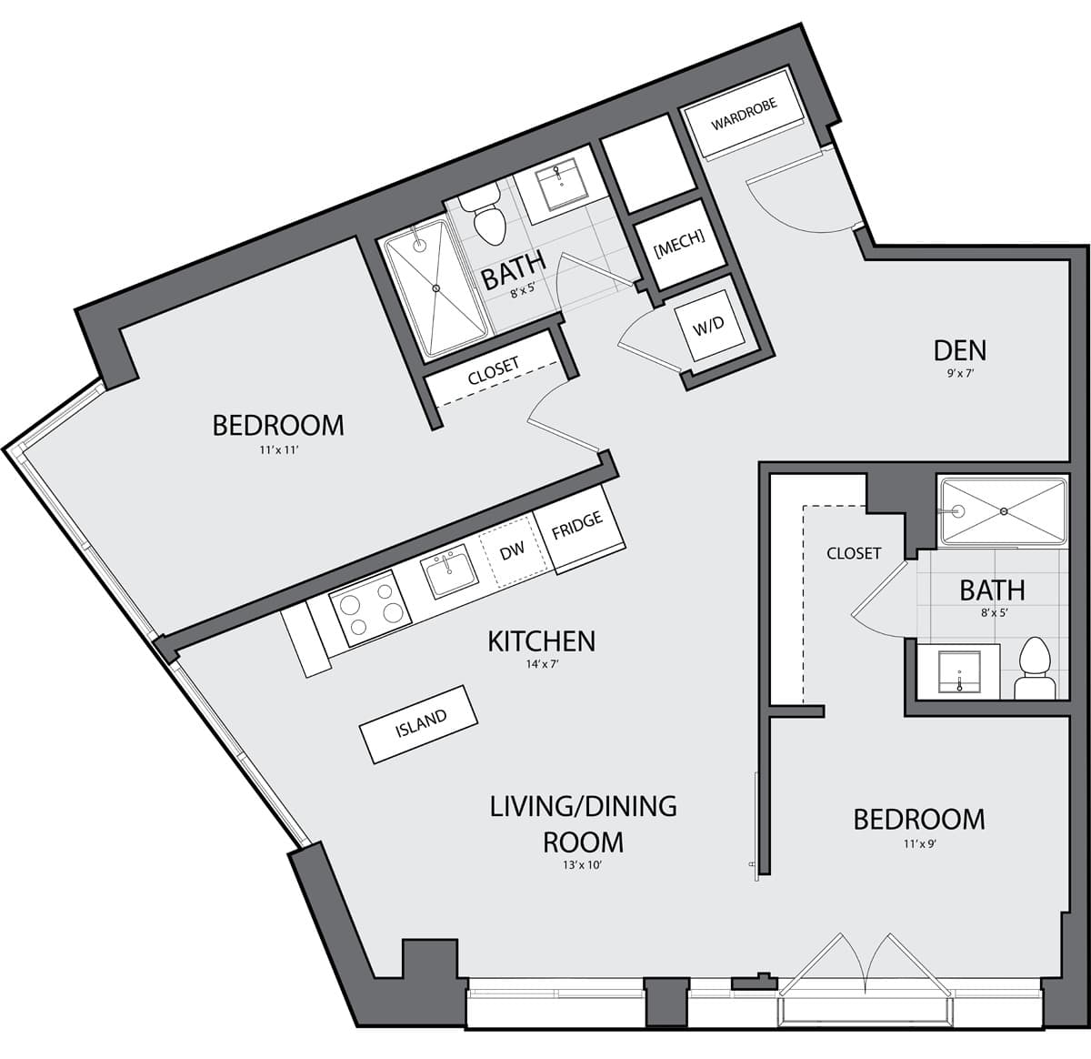 View The Channel Apartment Floor Plans Studios 1 2 3 Bedrooms Bozzuto