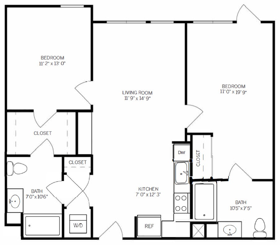 The 1960 - Floor Plans | Luxury Apartments in San Francisco Bay Area ...