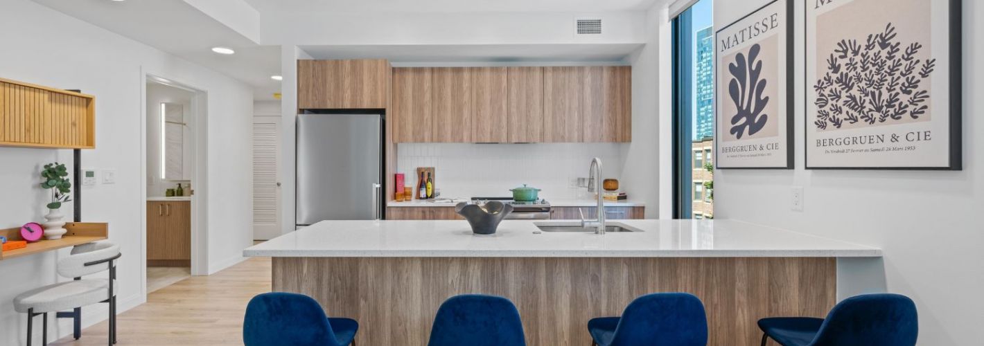 Stylish kitchen with ample counter space and modern finishes.